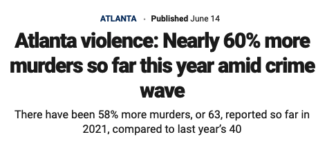 Atlanta is less safe than just 2 years ago.