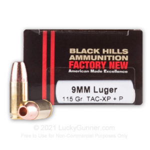 Black Hills 9mm 115gr Barnes TAC-XP+P